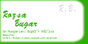 rozsa bugar business card